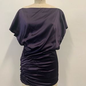 Rich sexy purple tunic dress that will be the perfect item for coming party!